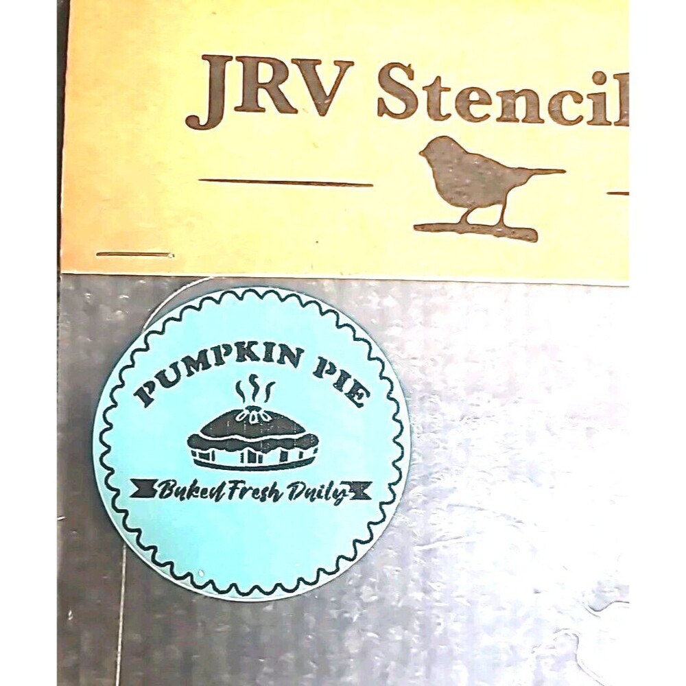 NEW JRV 15mil Reusable Pumpkin Pie Sign Stencil 17x11.5